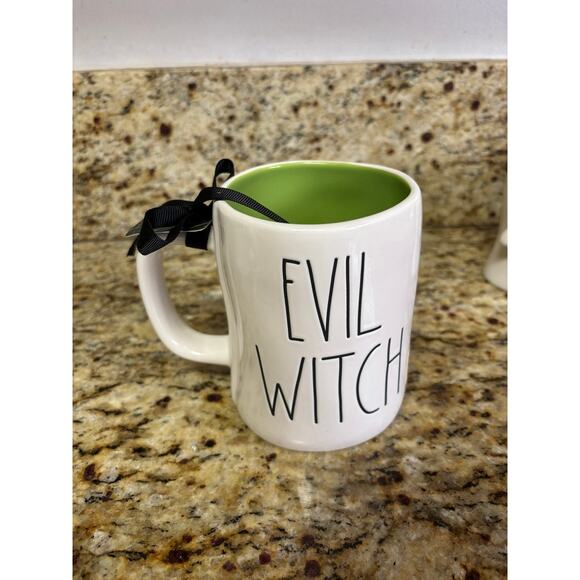 Rae Dunn Disney Villains Evil Witch Mug White Green Inside Snow White - Picture 1 of 3